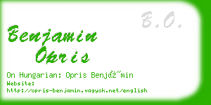 benjamin opris business card